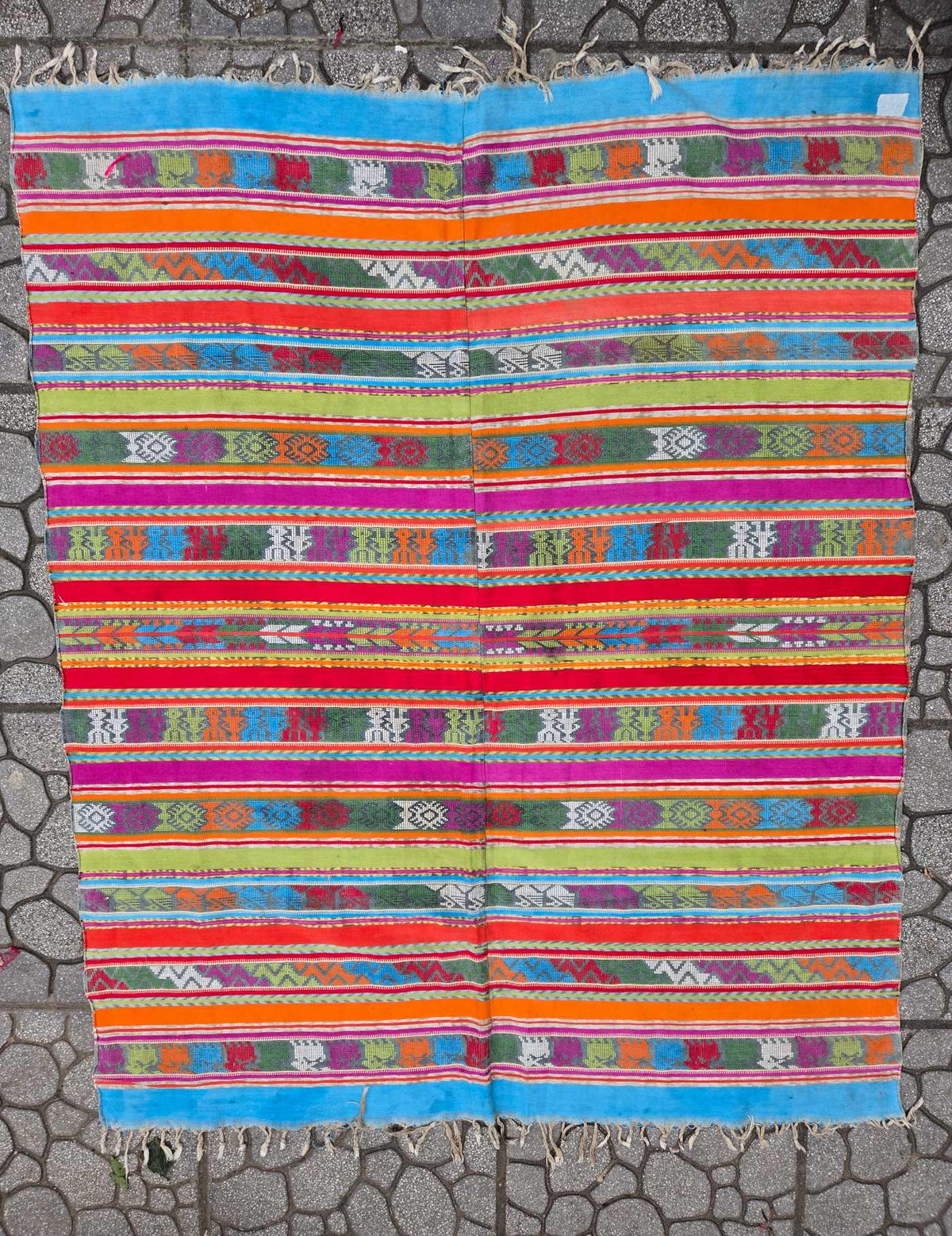 Blue and Orange Zunil Mantel #10-30