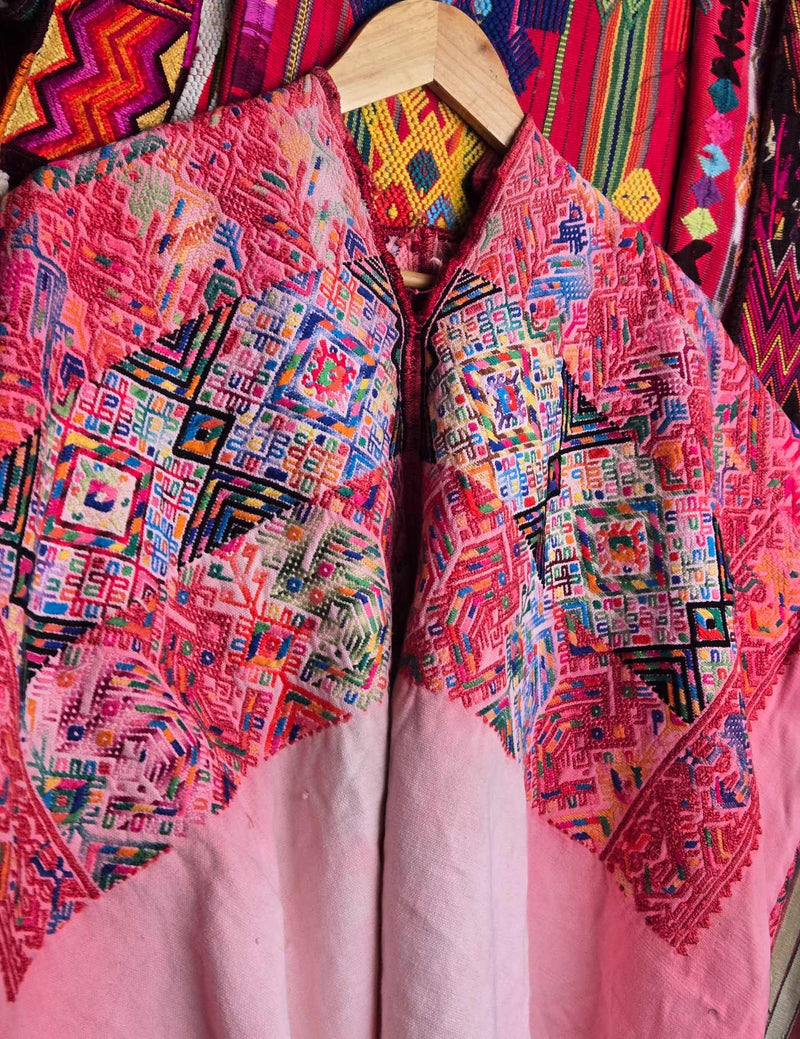 Pink Abstract Nahualá Huipil #10-40