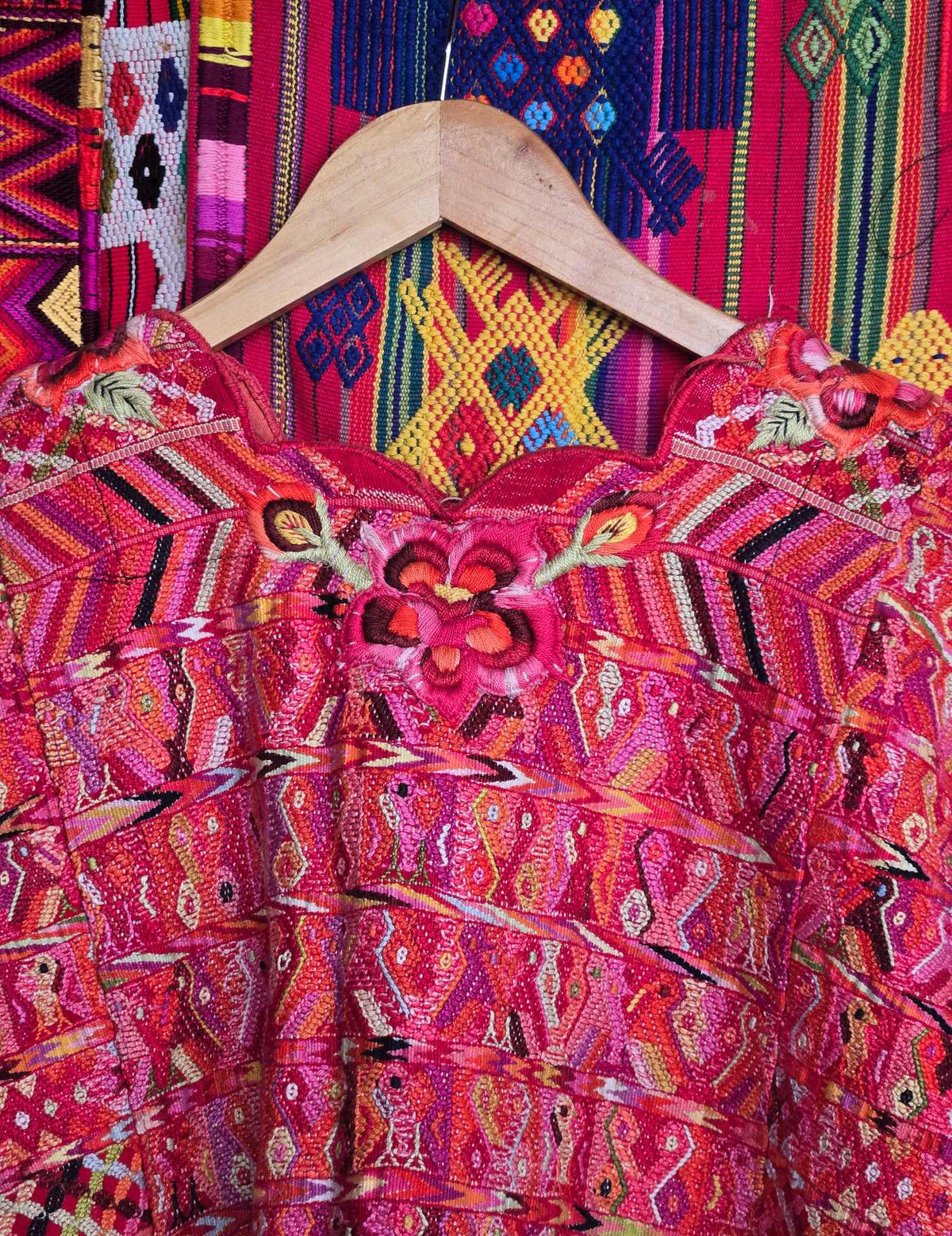 White and Red San Juan Cotzal Huipil #10-41
