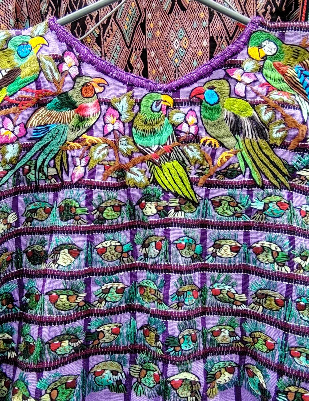 Lilac with Birds Santiago Huipil #10-56