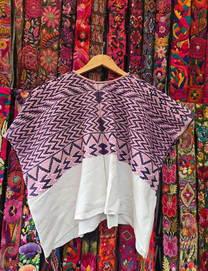 Pink and Plum Zigzag Sacatepéquez Huipil #10-65