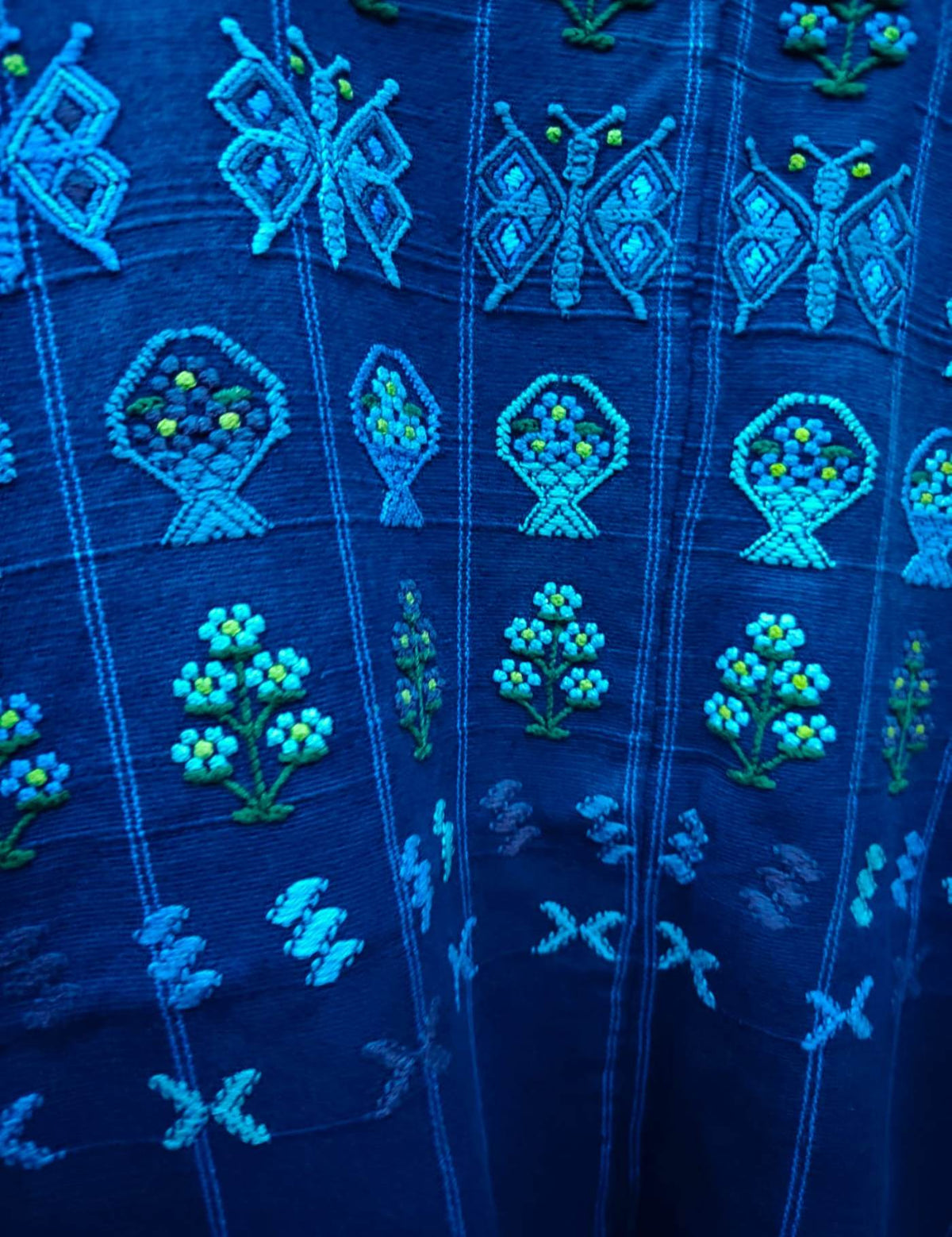 Navy Blue Santa Catarina Palopó Huipil #10-85