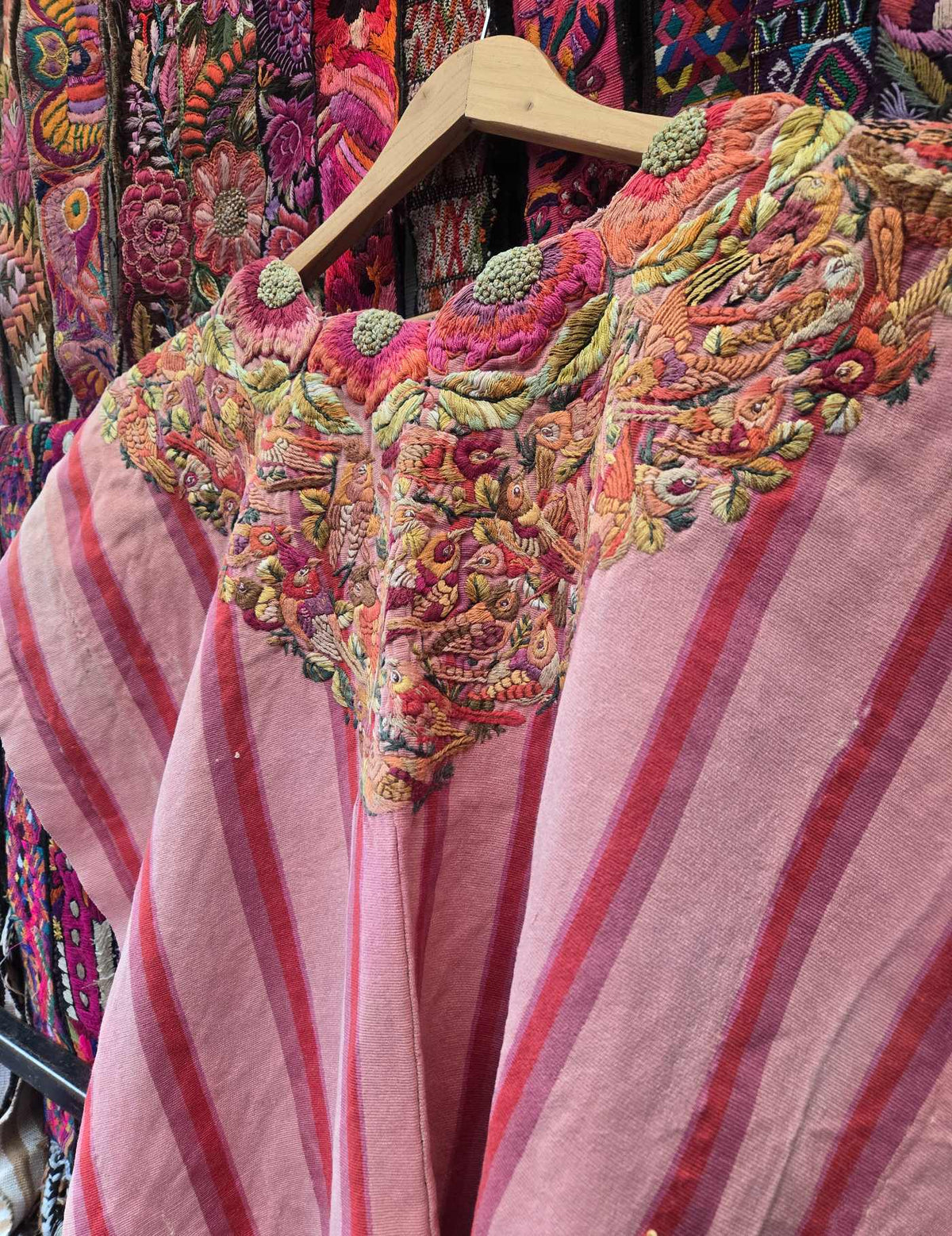 Pink and Red Santiago Huipil #10-90