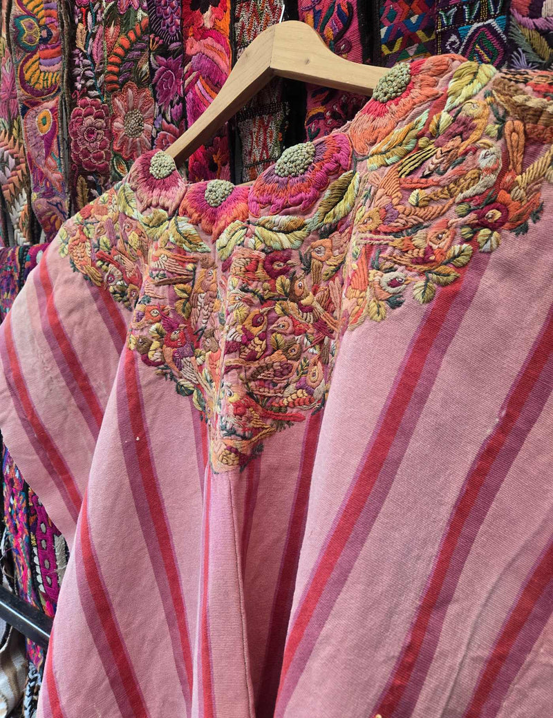 Pink and Red Santiago Huipil #10-90