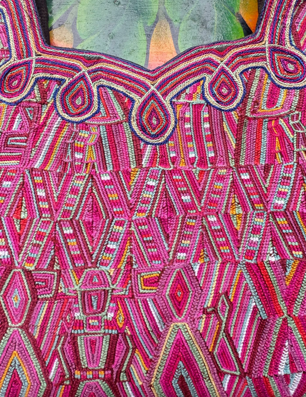 Pink and Brown Nebaj Huipil #10-119