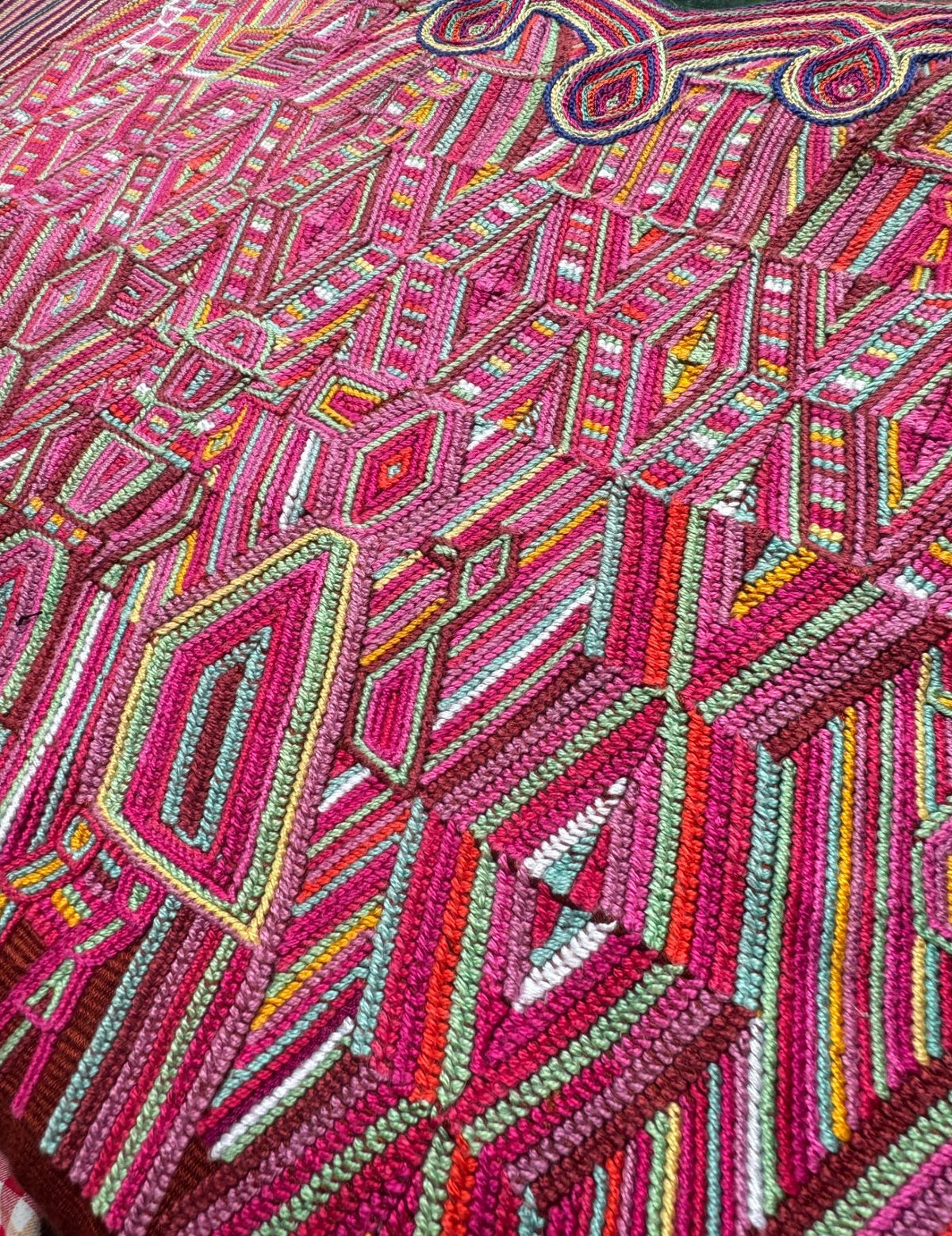 Pink and Brown Nebaj Huipil #10-119