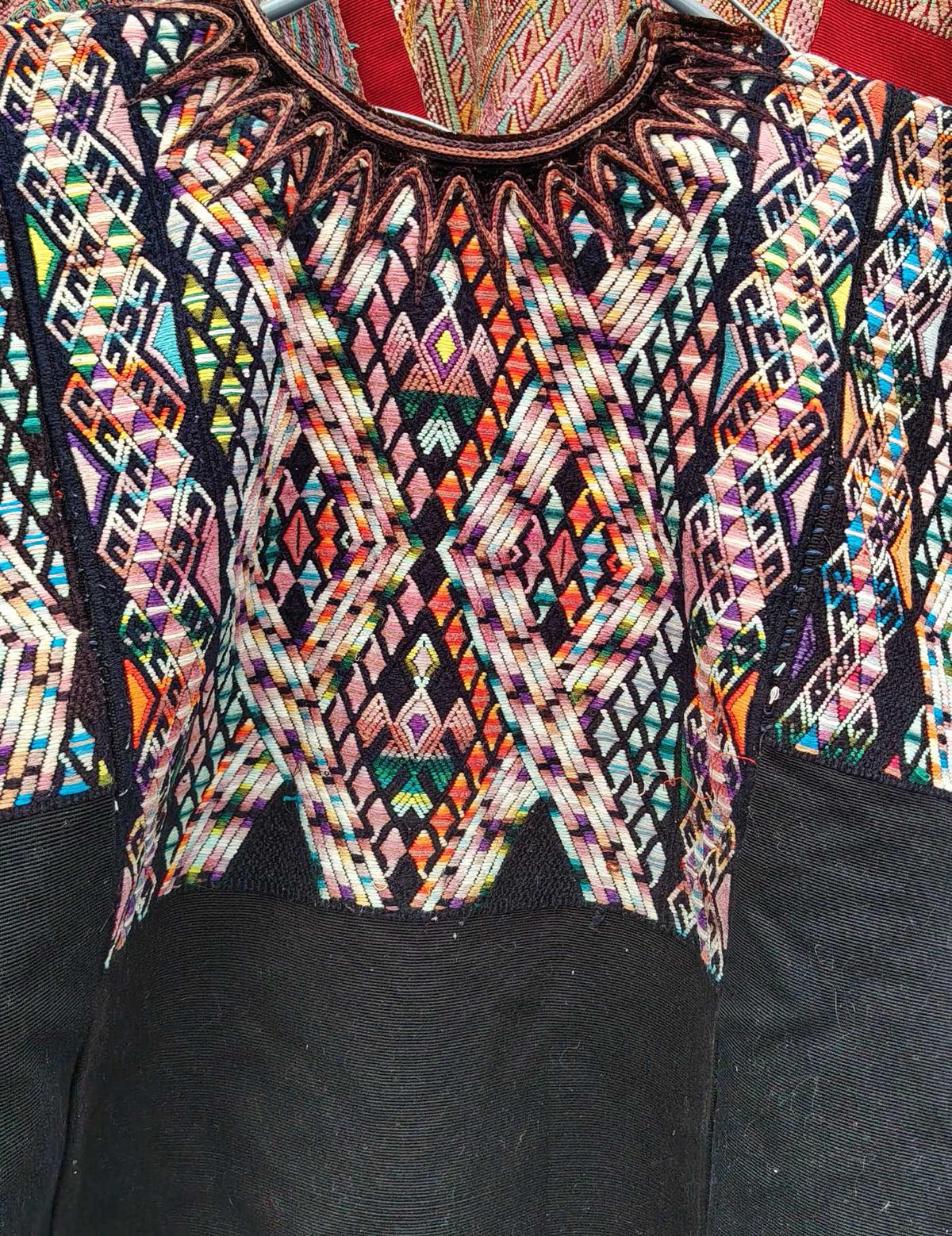 Black with Geometrics Chichicastenango Huipil #10-124