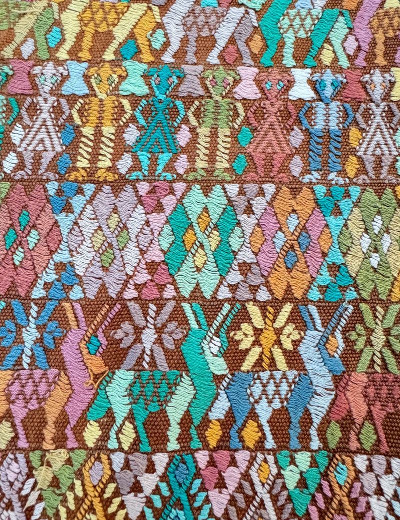 Colourful on Brown Cobán Huipil #10-139