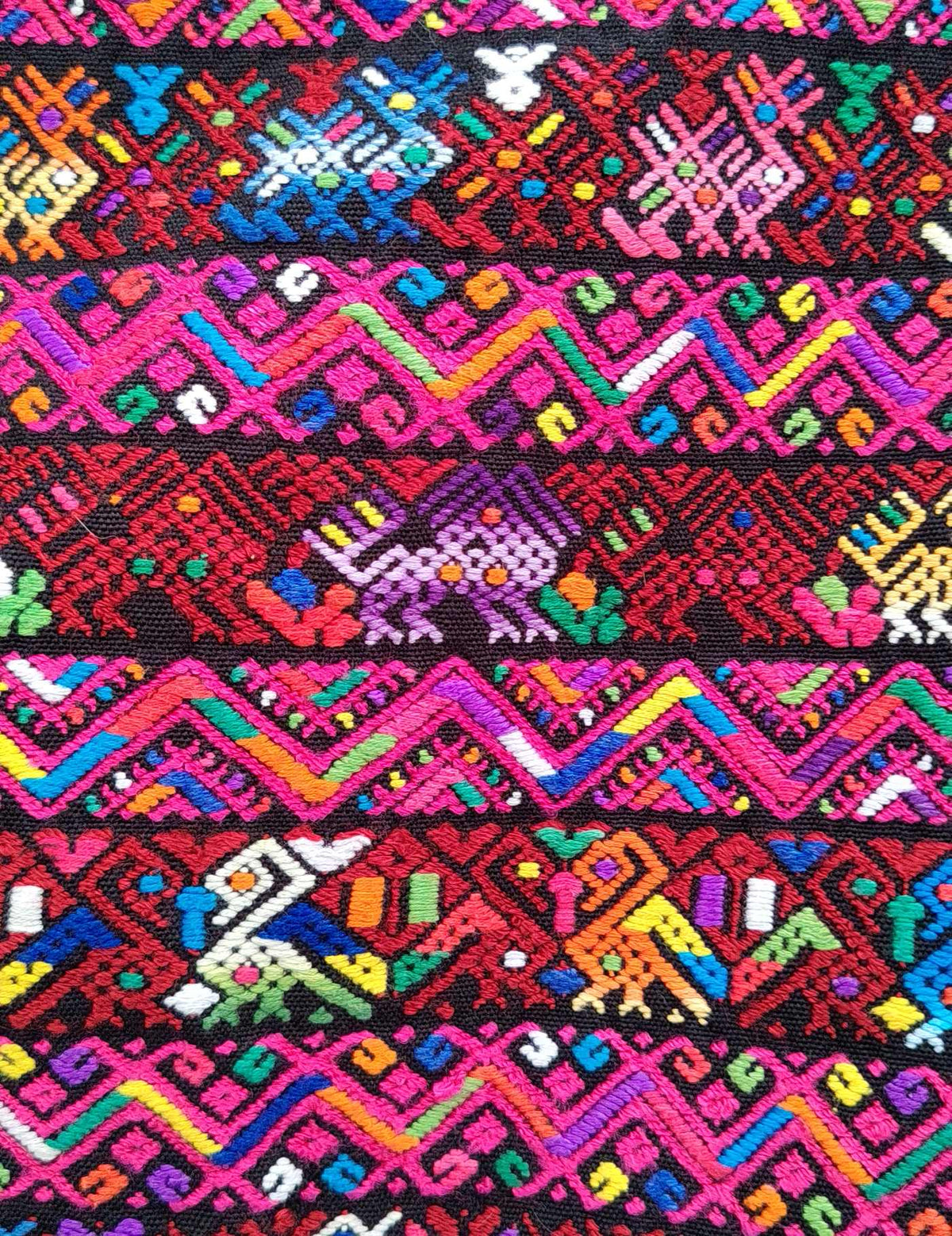 Berry and Black Nahualá Huipil #10-156