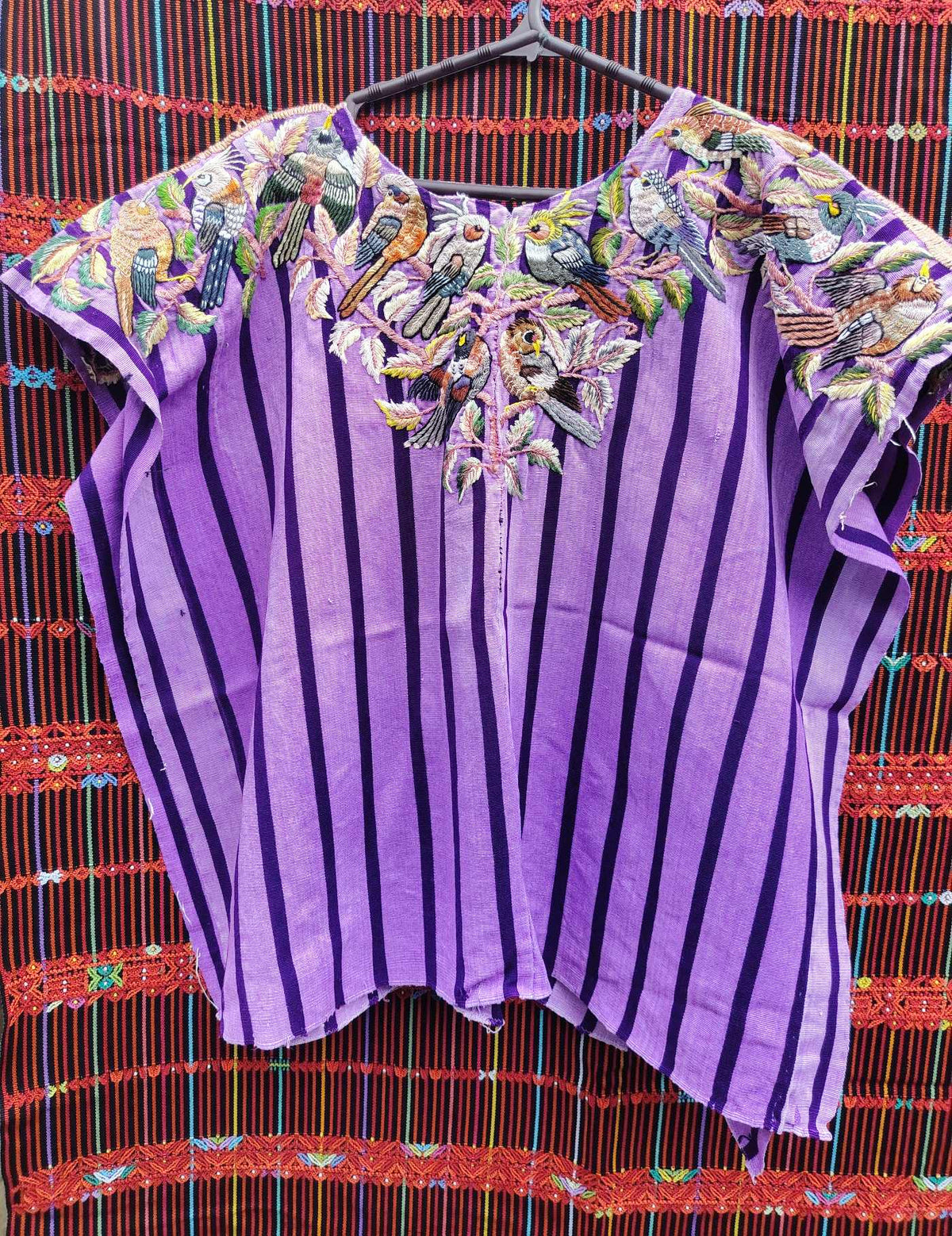 Lilac Birds Santiago Huipil #10-160