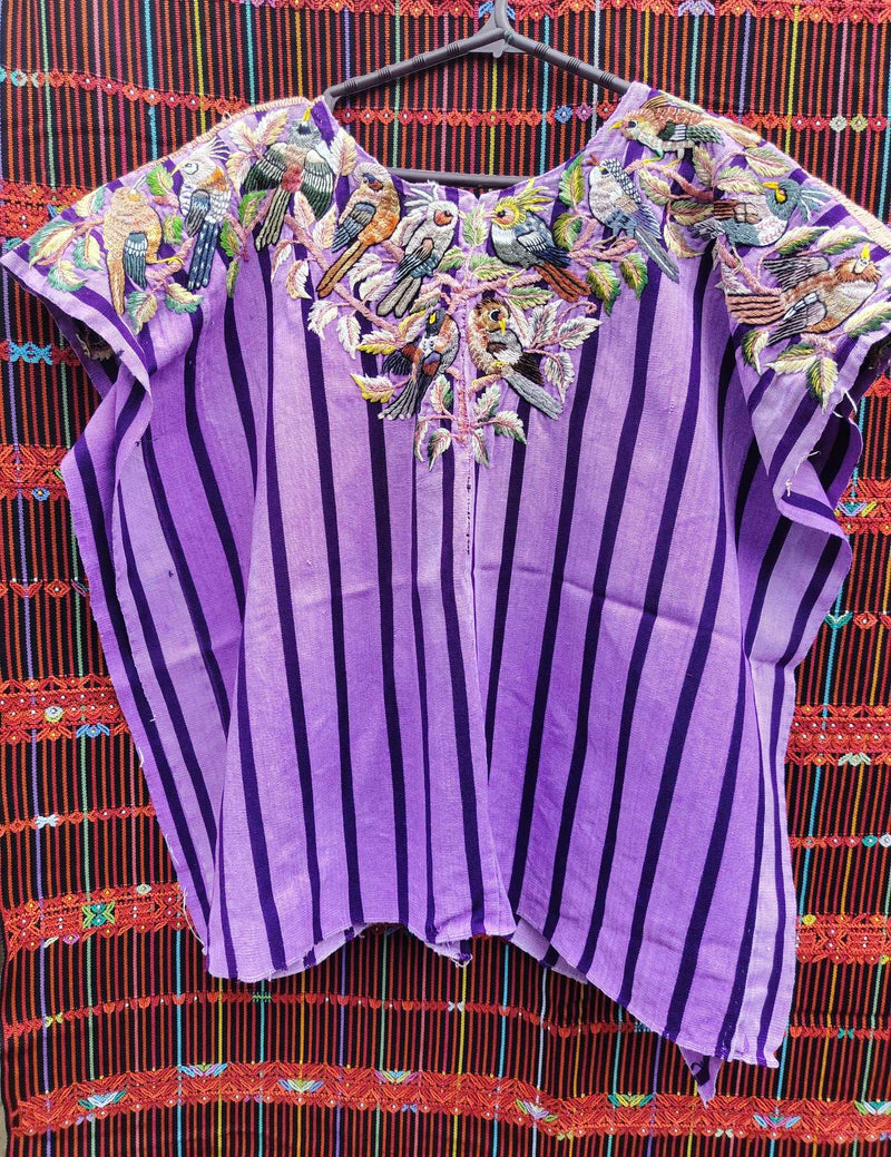 Lilac Birds Santiago Huipil #10-160