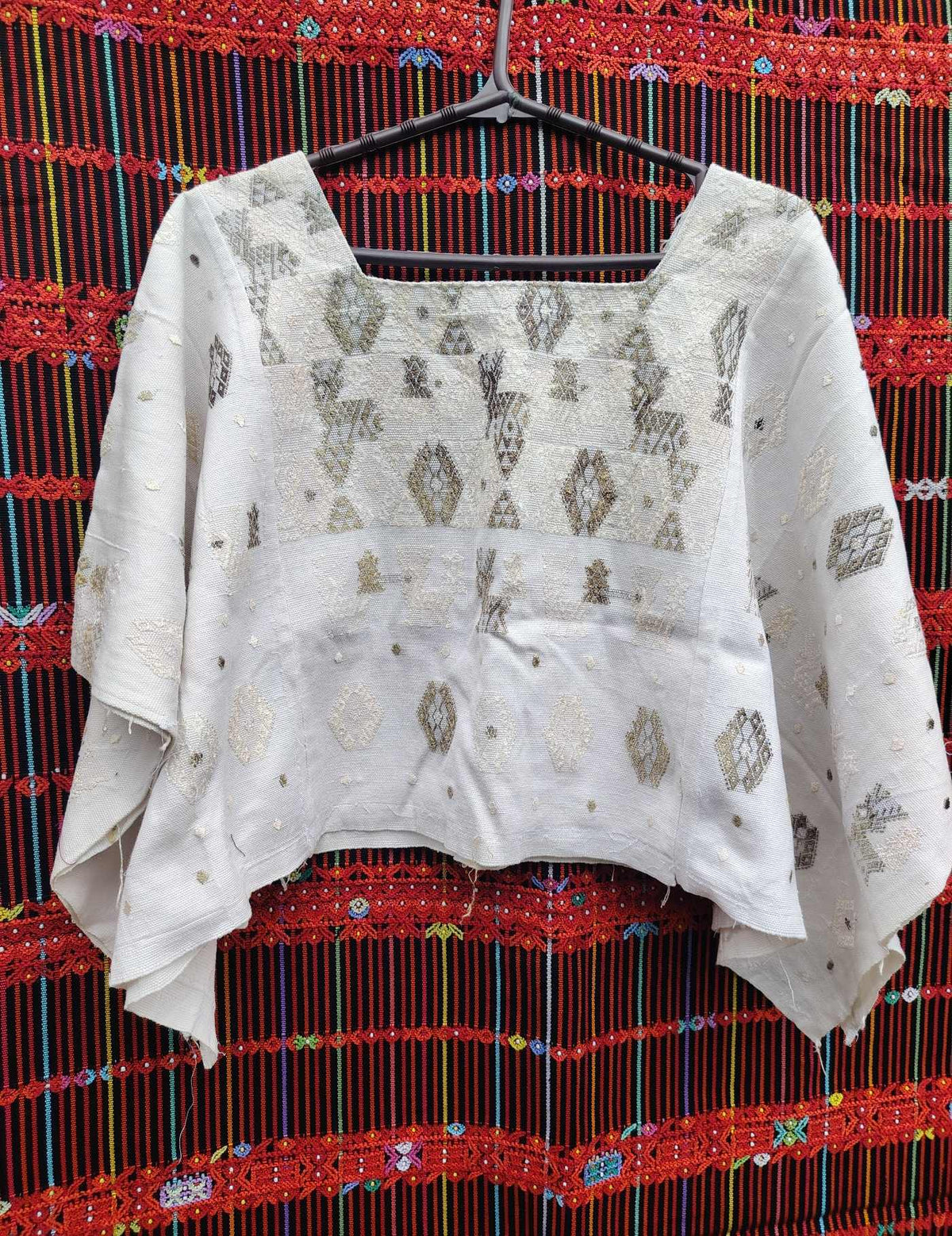 White and Grey Cobán Huipil #10-168