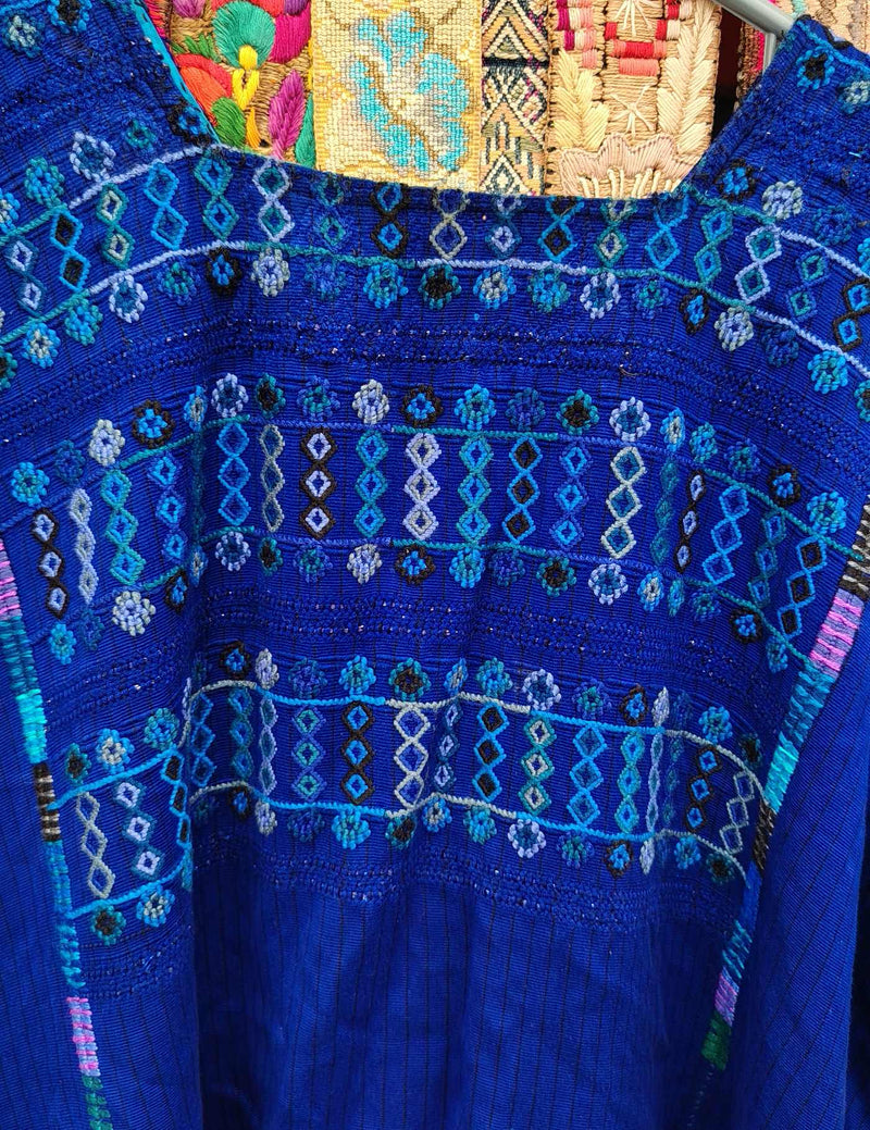 Deep Blue Colotenango Huipil #10-189