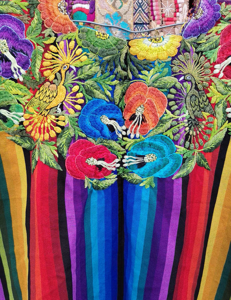 Rainbow Peacocks Santiago Huipil #10-193