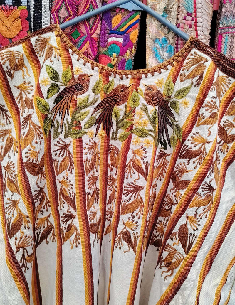 Brown and Cream Santiago Huipil #10-195