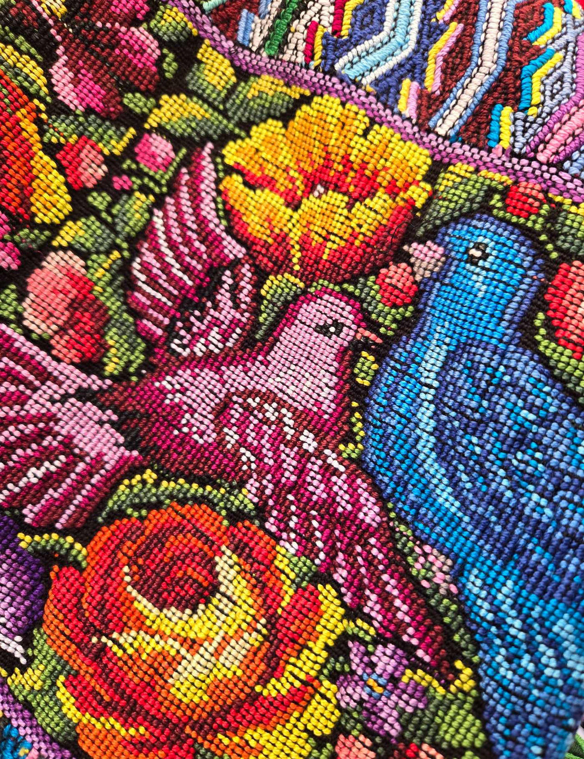 Birds on Black Comalapa Huipil #10-220