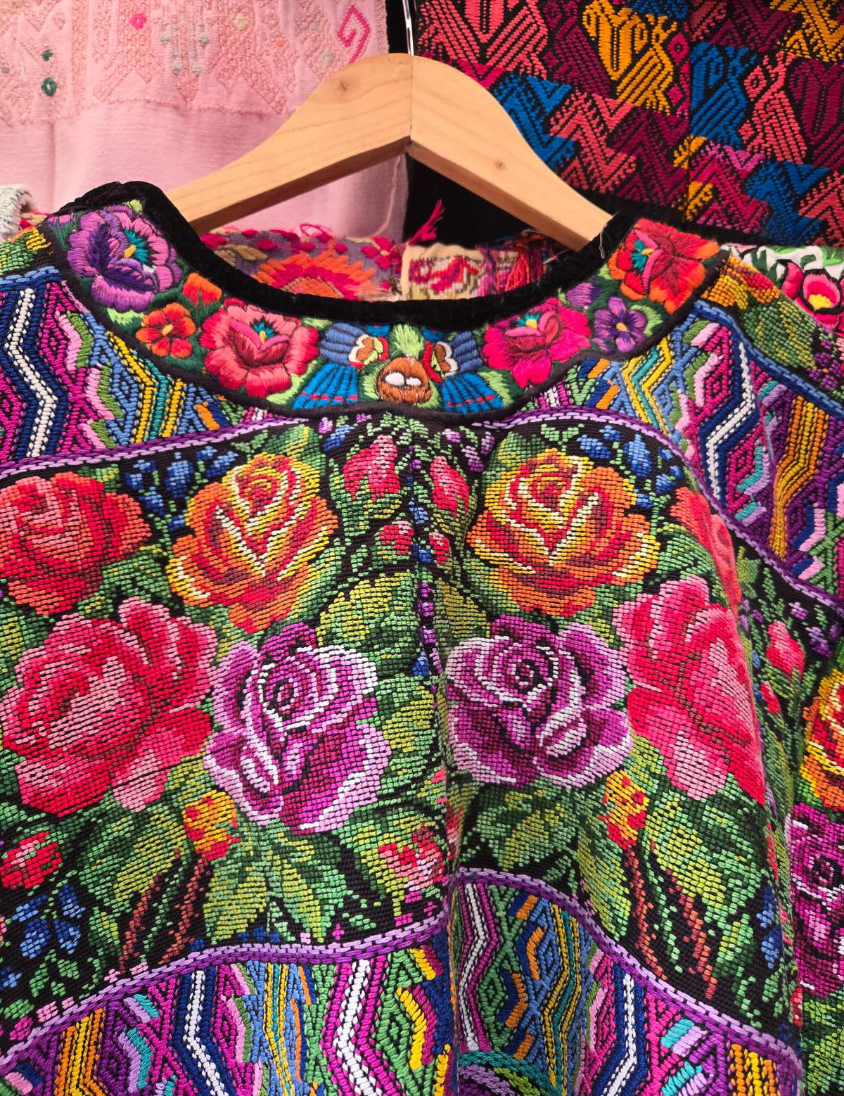 Colourful Floral Comalapa Huipil #10-221