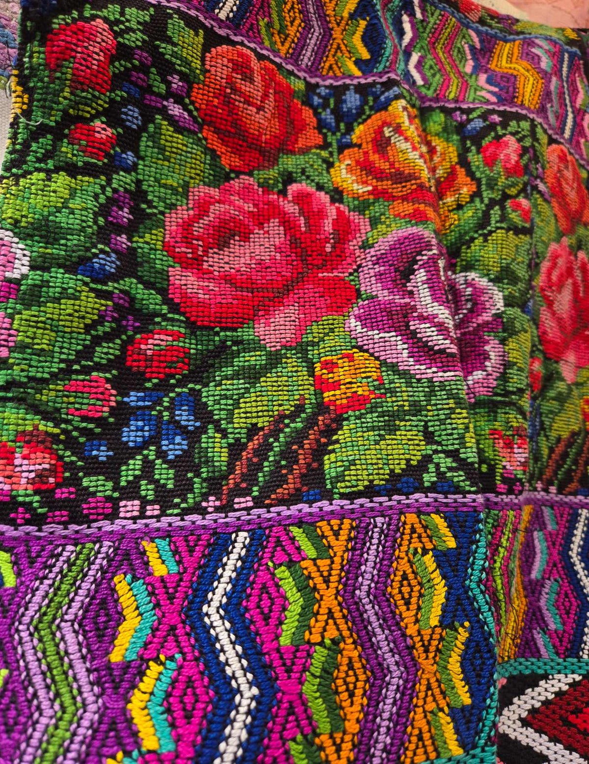 Colourful Floral Comalapa Huipil #10-221