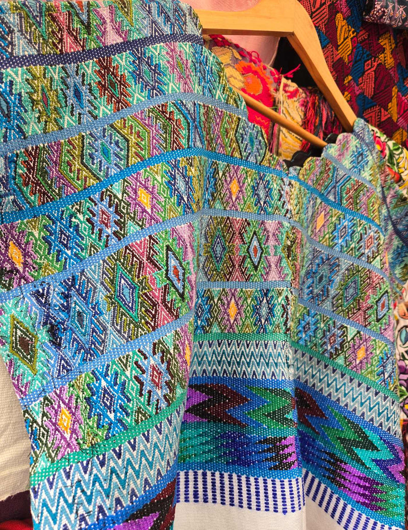 Blue Geometrics Comalapa Huipil #10-224
