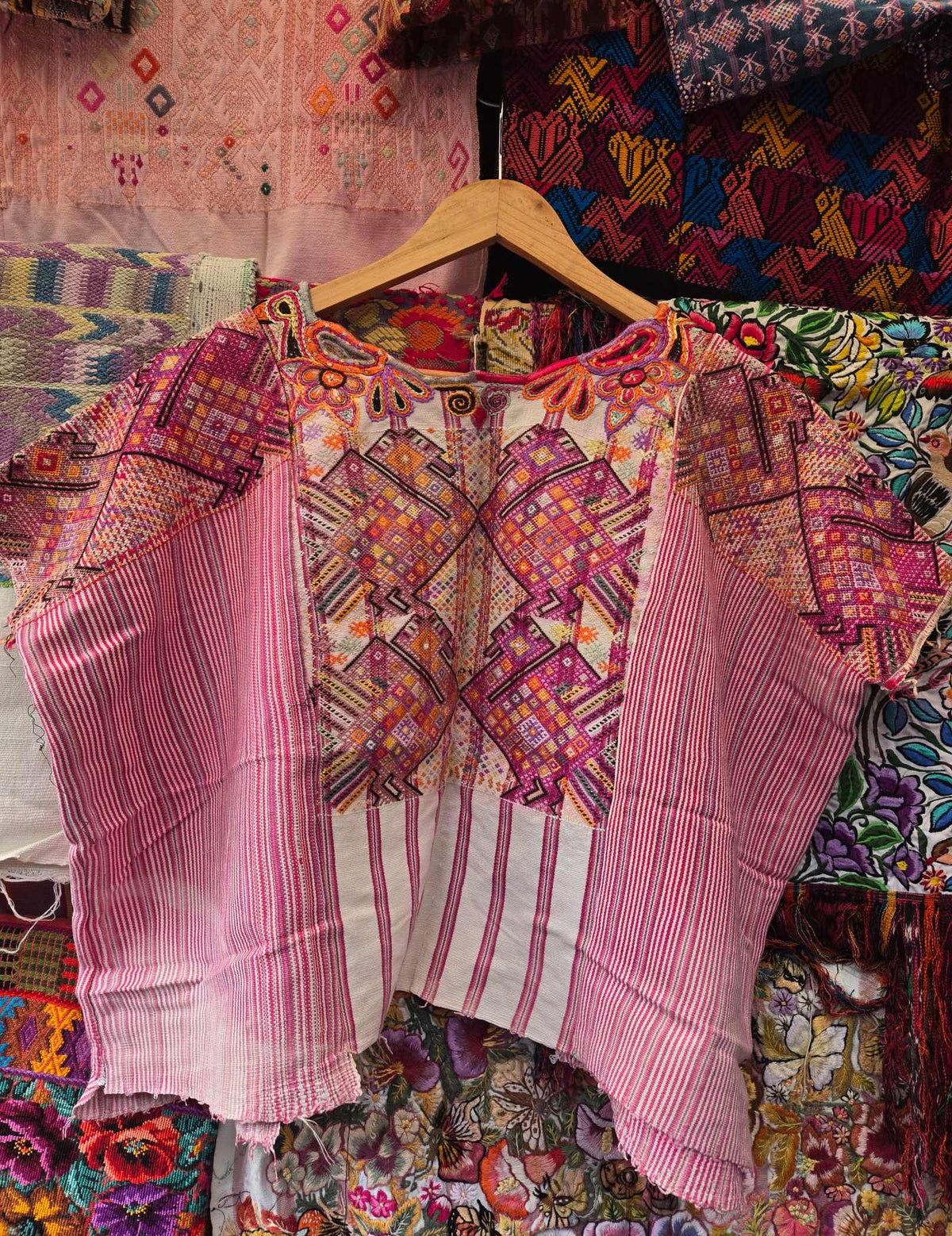 Silk Peacocks Chichicastenango Huipil #10-228