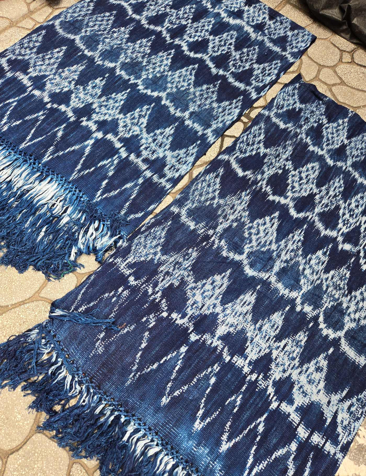 2 x indigo Tzutes from San Juan La Laguna San juan laguna Tzute #10-232