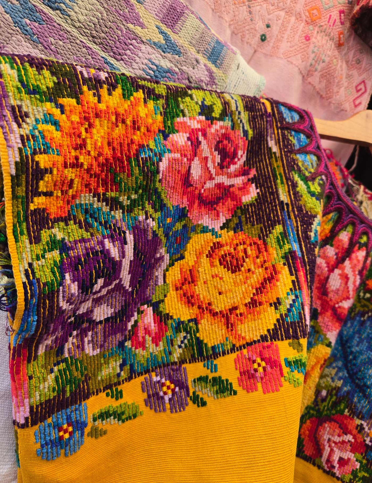 Yellow Floral Chichicastenango Huipil #10-237
