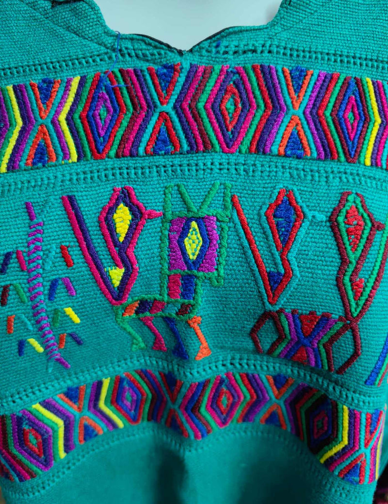 Green and Berry Nebaj Huipil #10-258