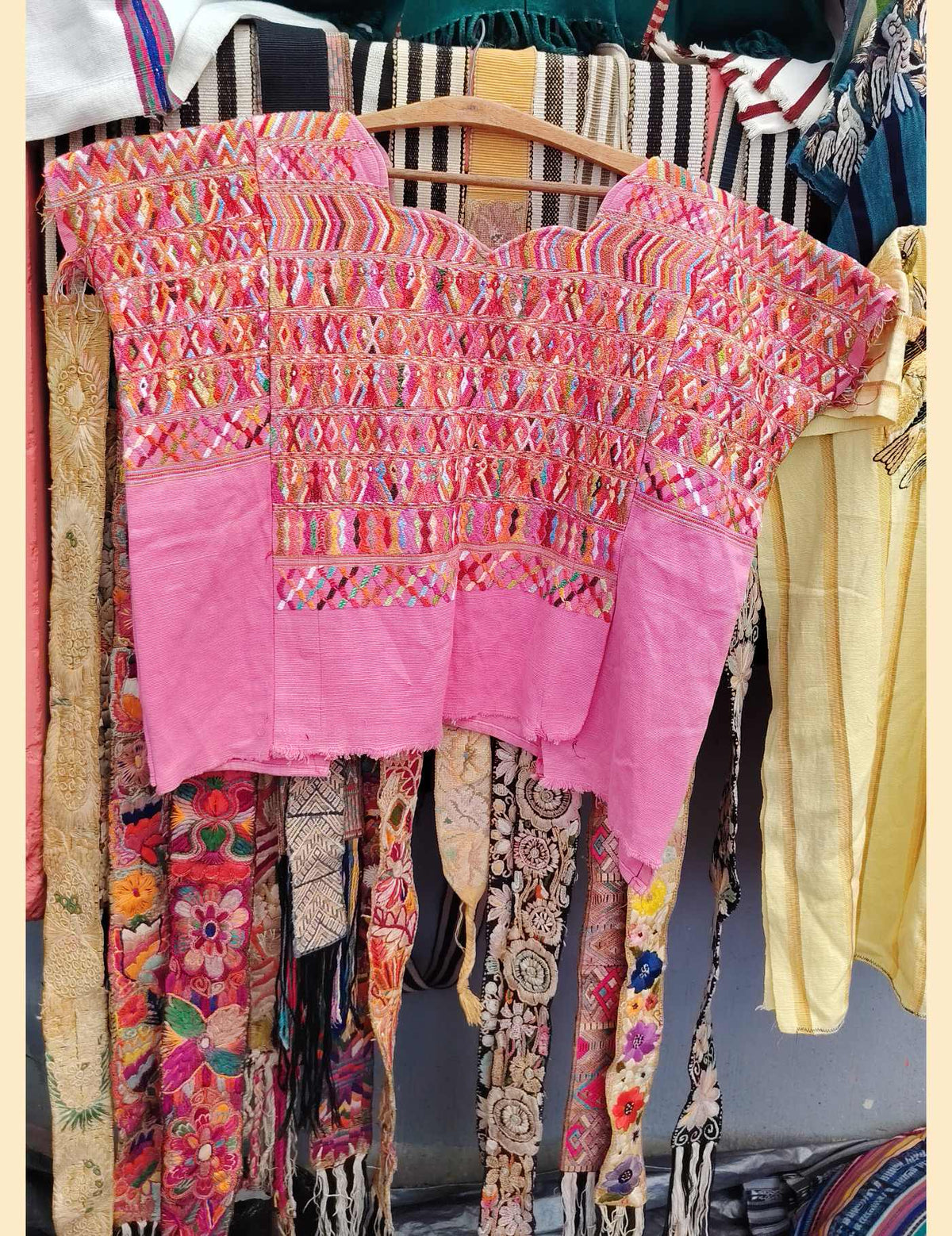 Pink San Juan Cotzal Huipil #10-261