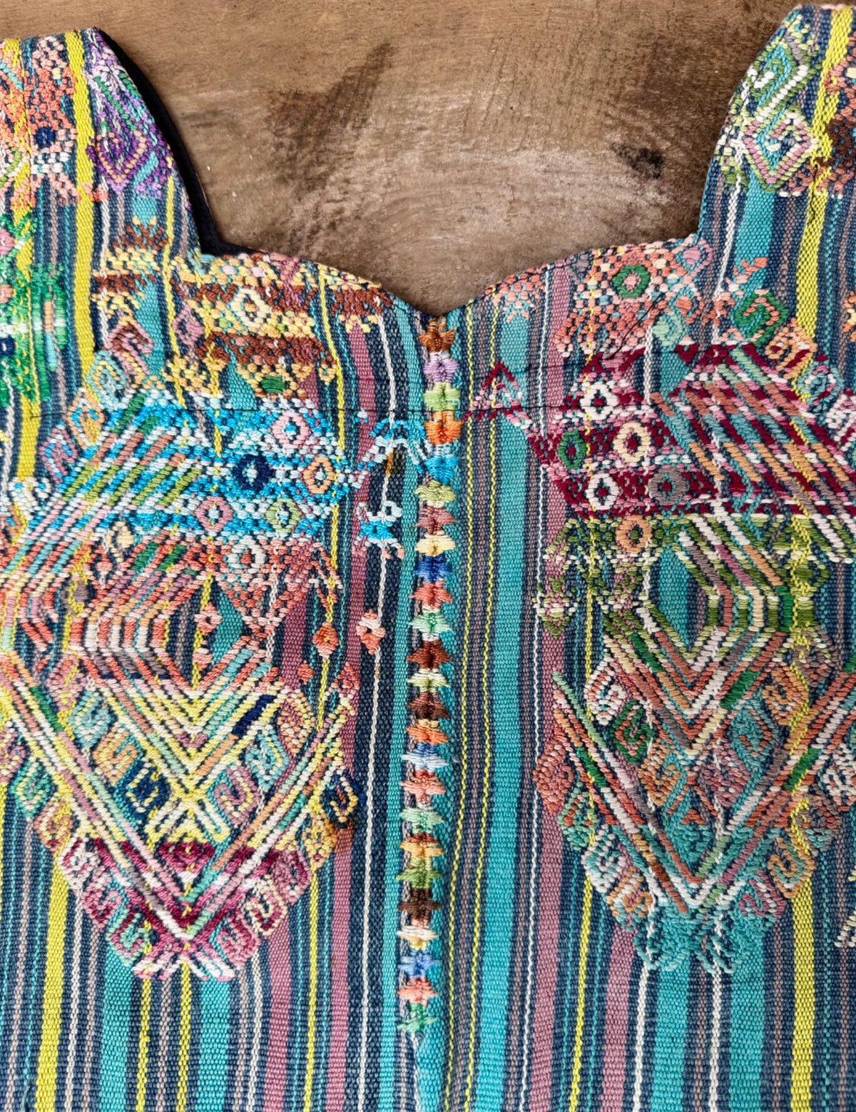 Striped with Quetzales Nahualá Huipil #10-270