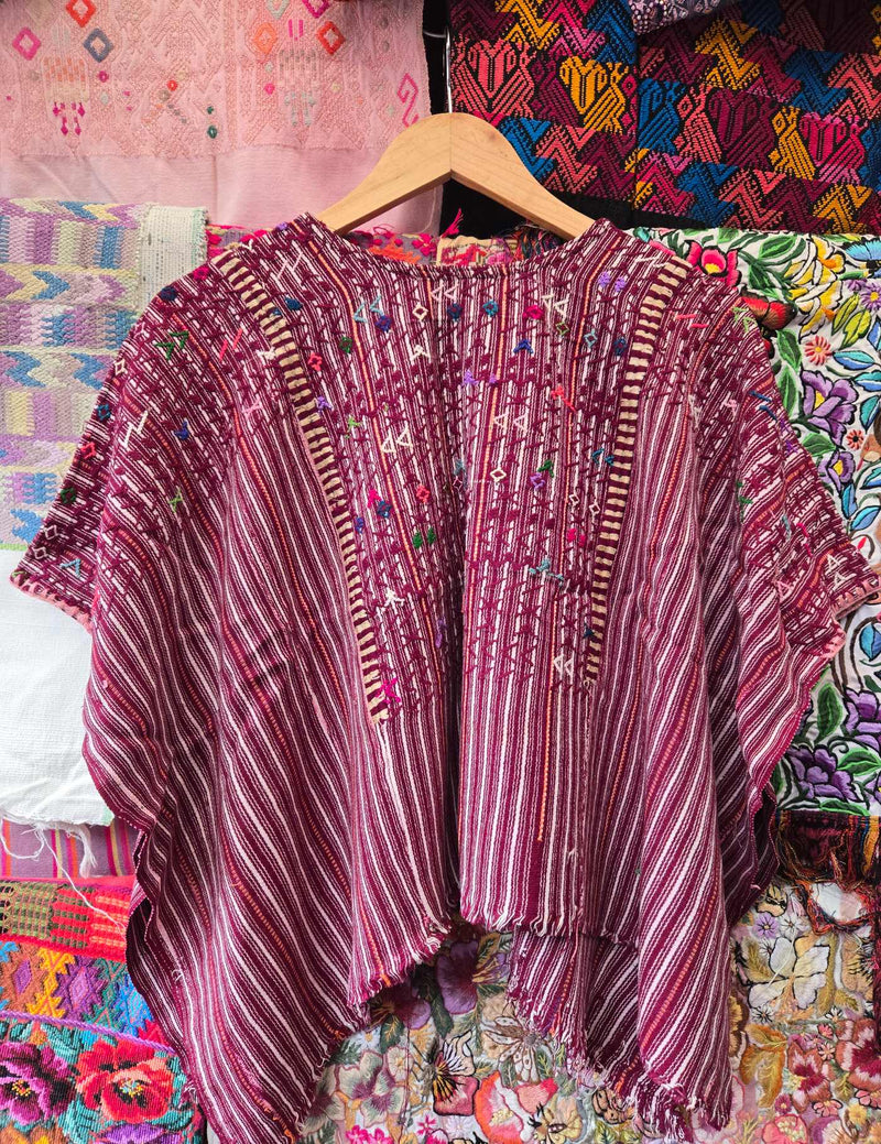 Burgundy Colotenango Huipil #10-279