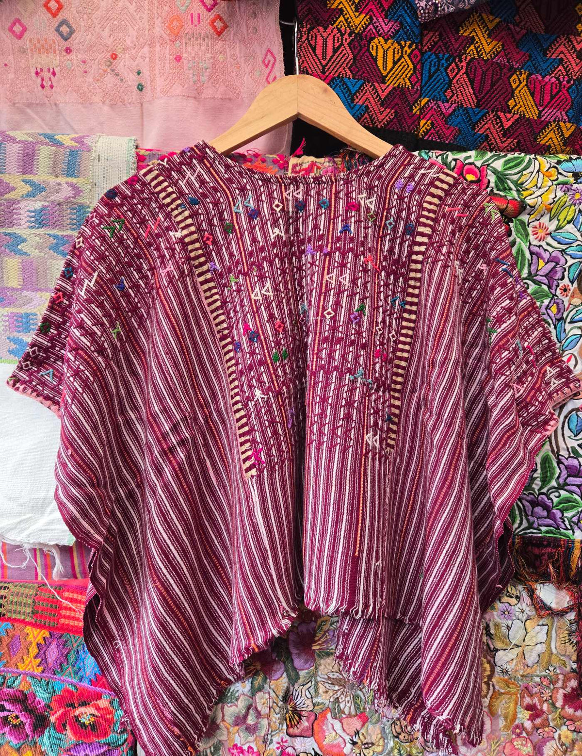 Burgundy Colotenango Huipil #10-279