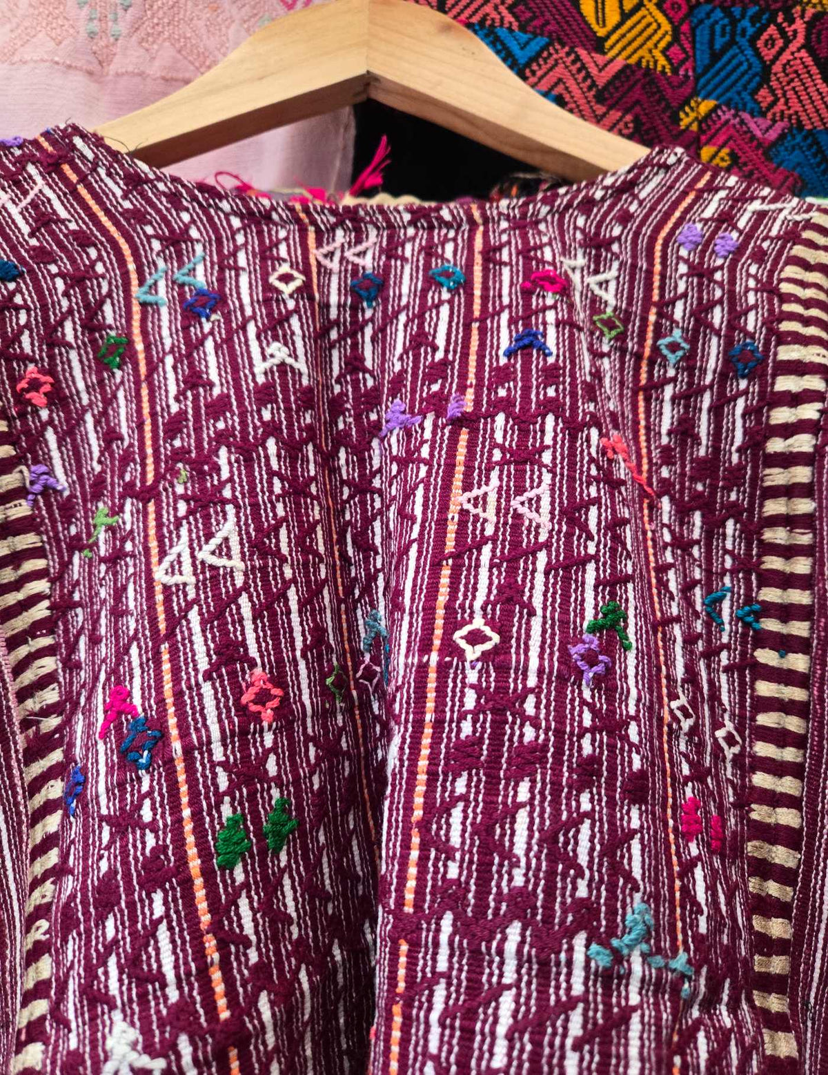 Burgundy Colotenango Huipil #10-279