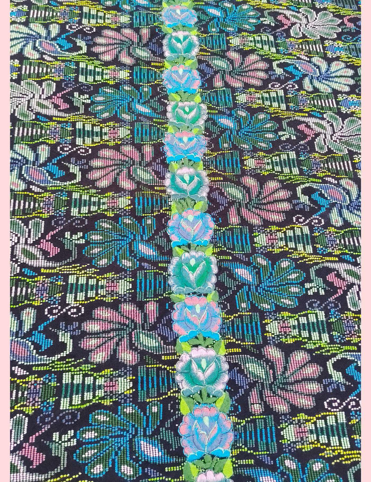 Blue and Pink Peacocks Zunil Corte #10-284
