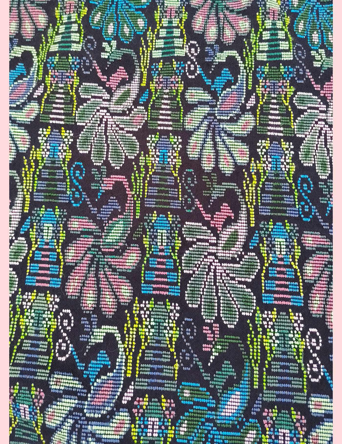 Blue and Pink Peacocks Zunil Corte #10-284
