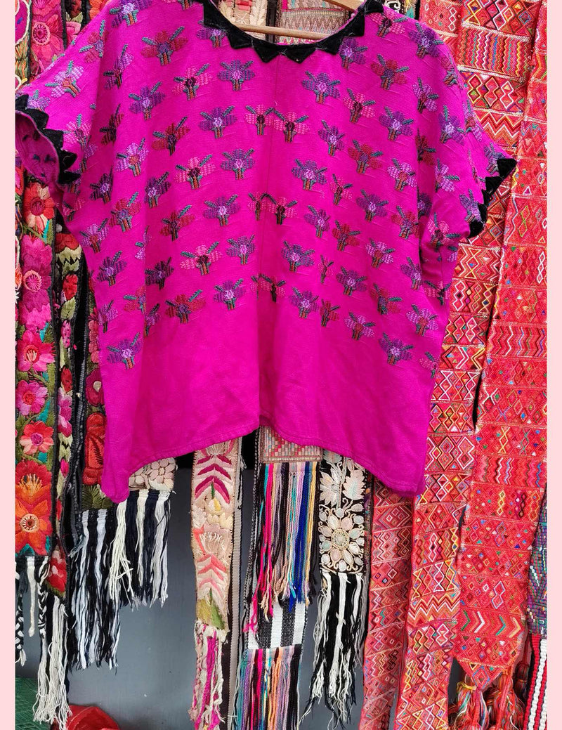 Hot Pink San Lucas Tolimán Huipil #10-299