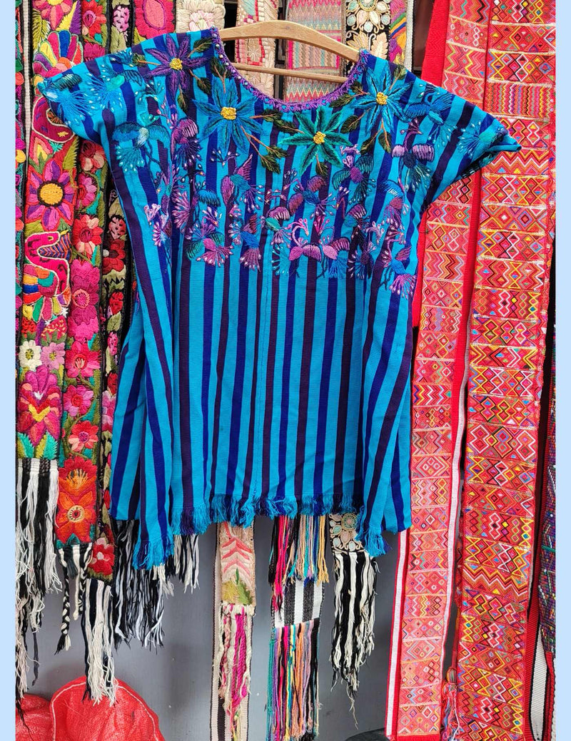 Blue and Berry Santiago Huipil #10-301