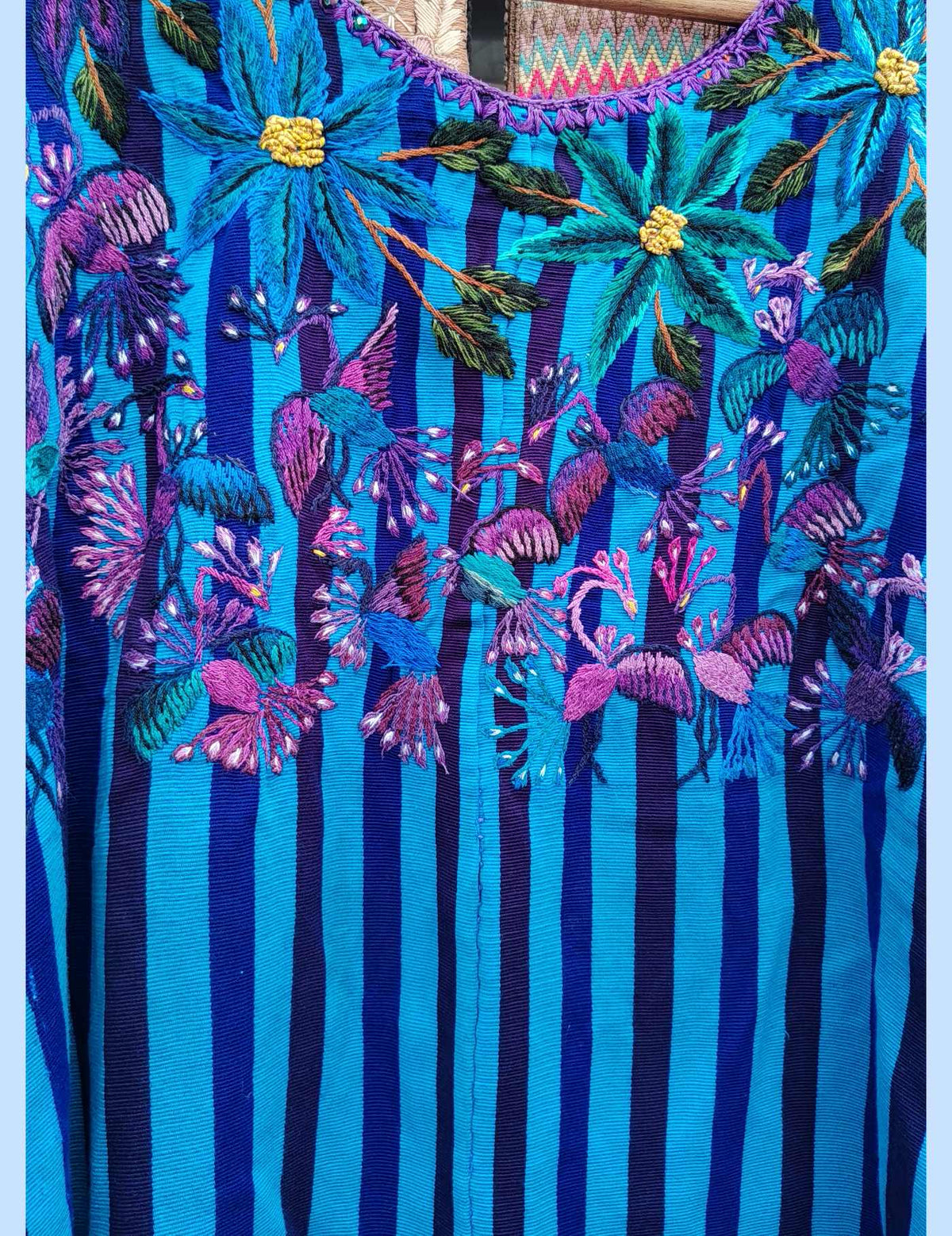 Blue and Berry Santiago Huipil #10-301