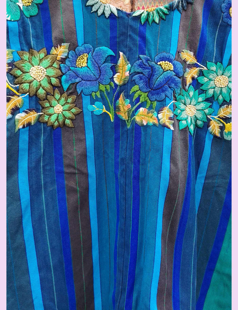 Blue and Green Santiago Huipil #10-306