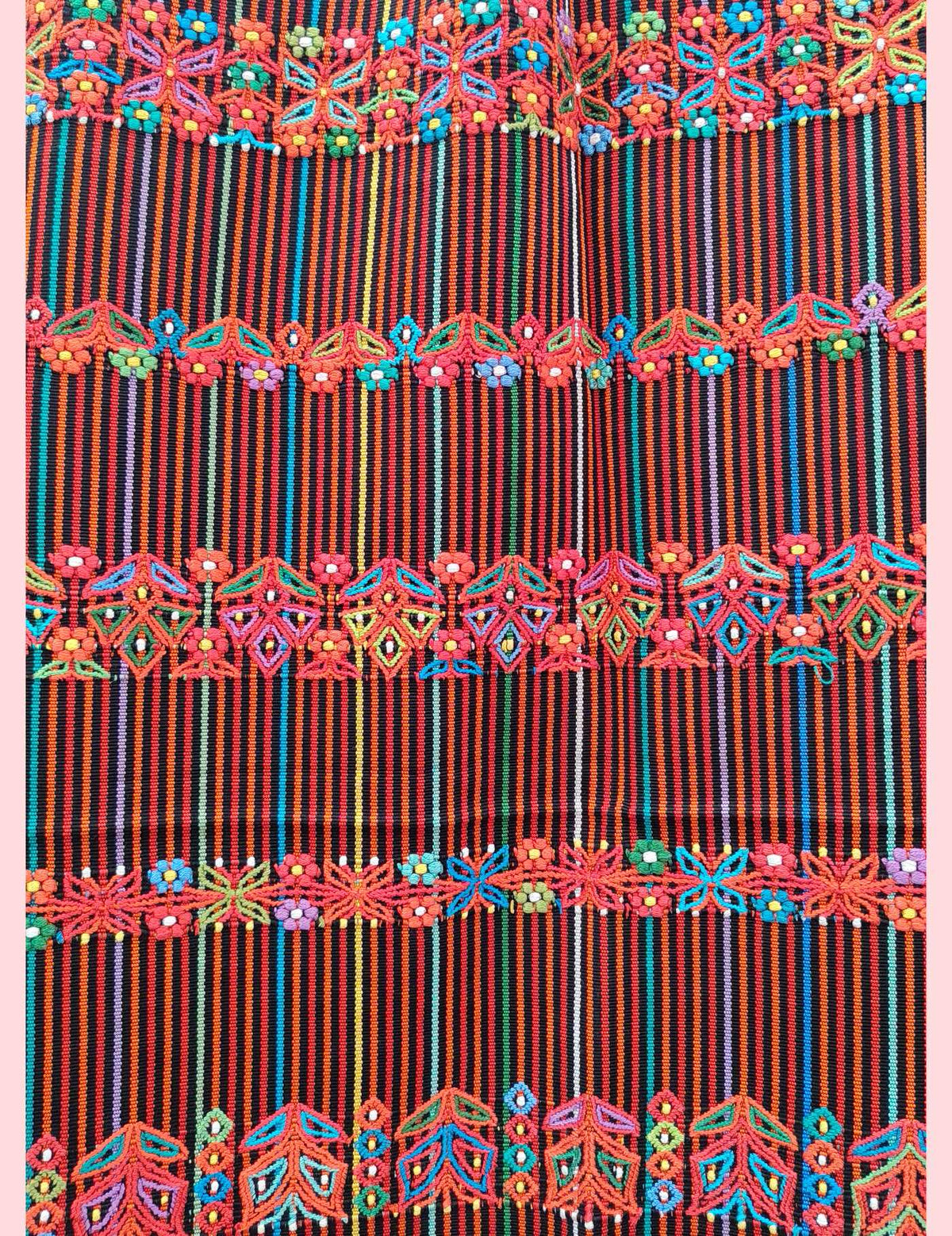 Orange with Geometrics Aguacatán Corte #10-312