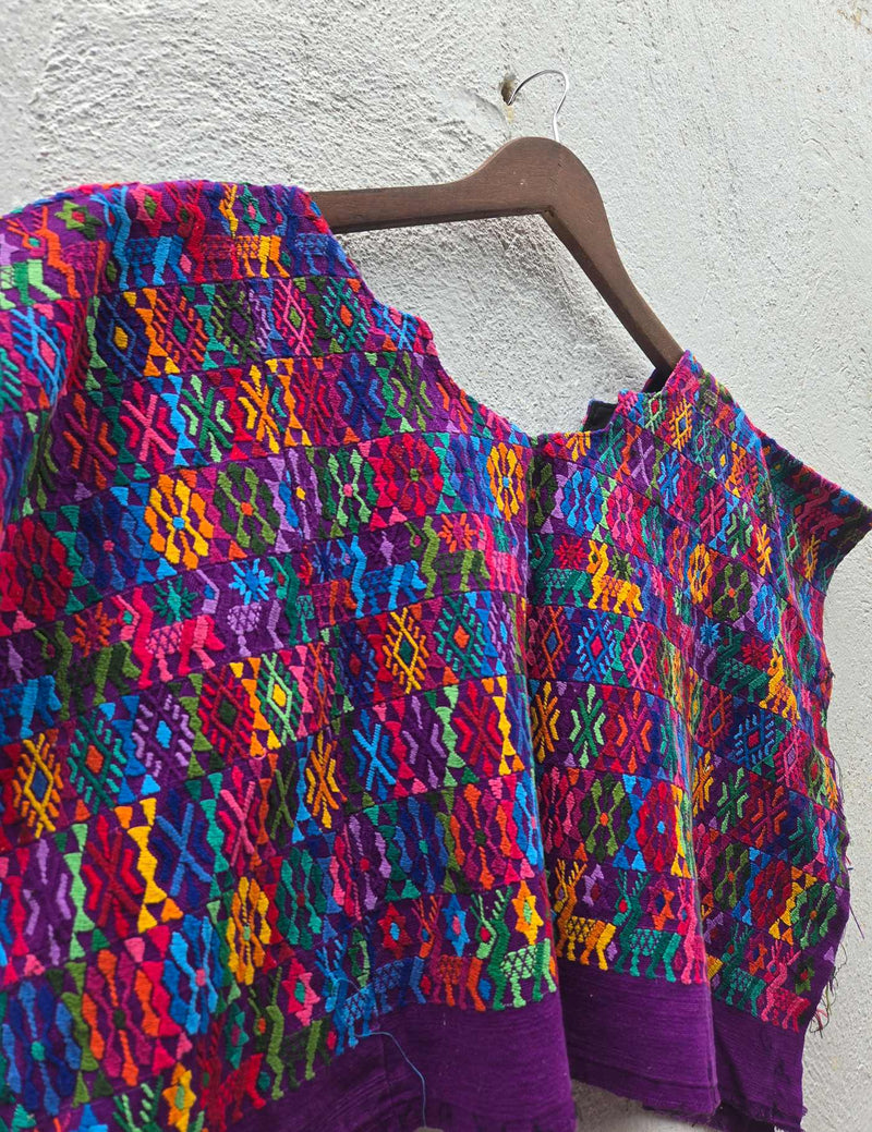 Colourful on Purple Cobán Huipil #10-324