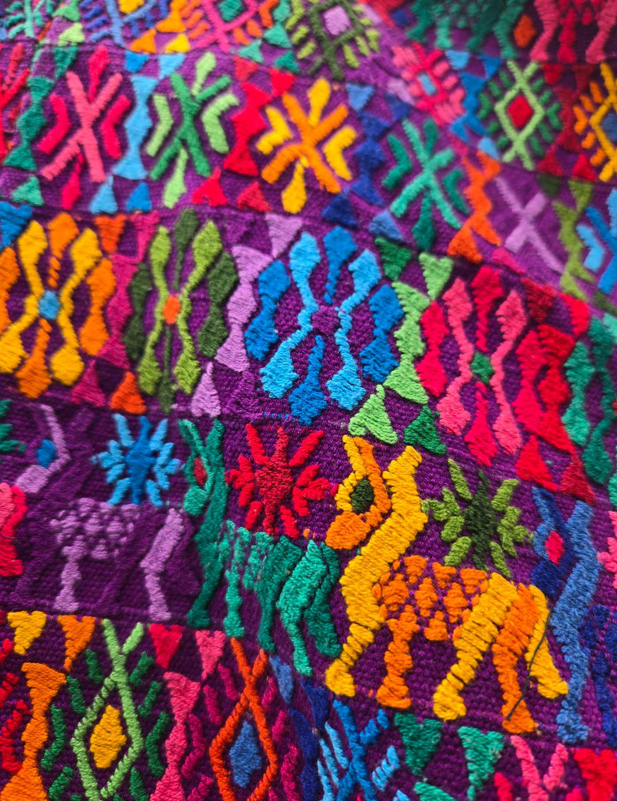 Colourful on Purple Cobán Huipil #10-324