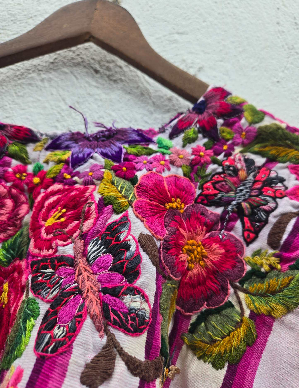 Pink and White Santiago Huipil #10-340