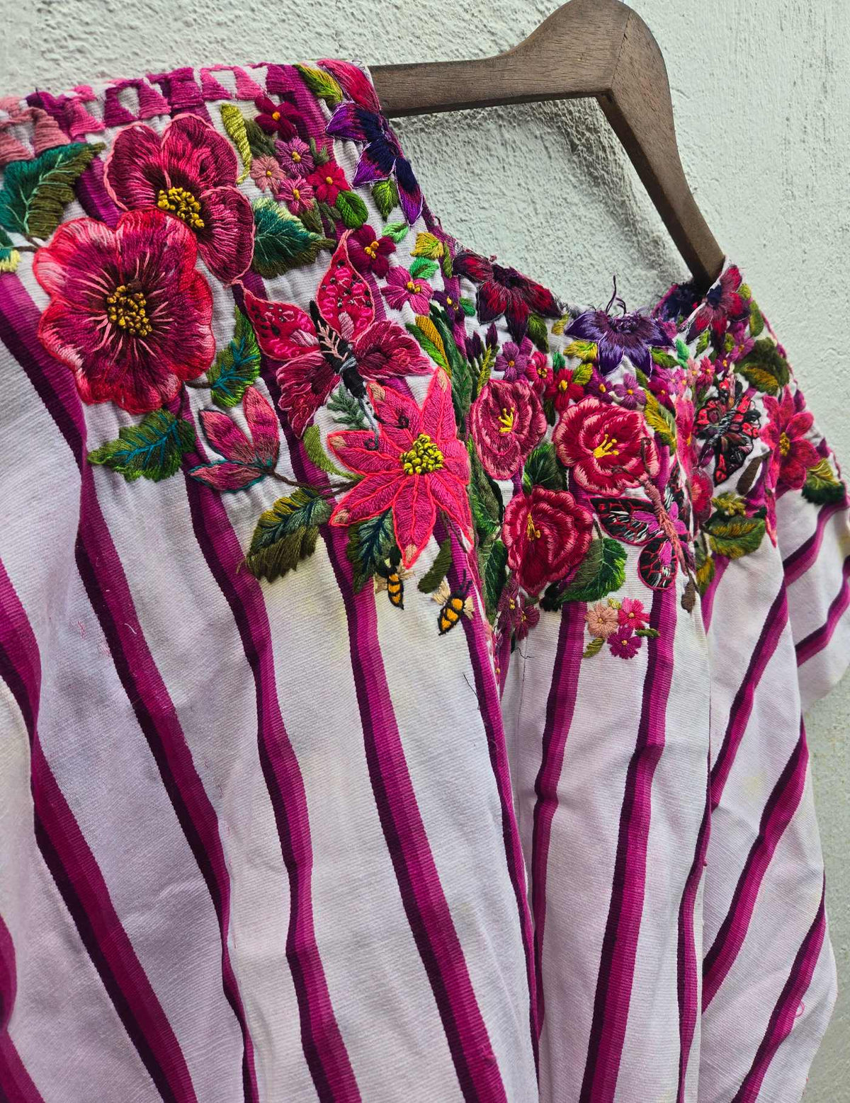 Pink and White Santiago Huipil #10-340