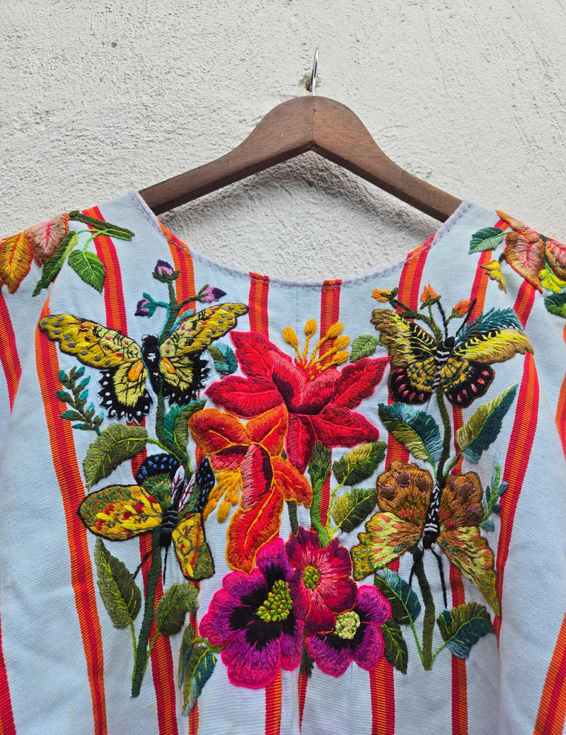 Red Butterflies Santiago Huipil #10-342