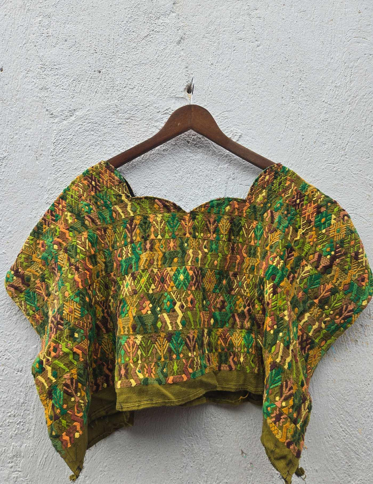 Earthy Green Cobán Huipil #10-344