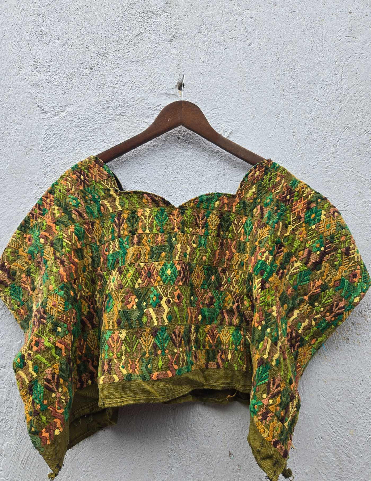 Earthy Green Cobán Huipil #10-344
