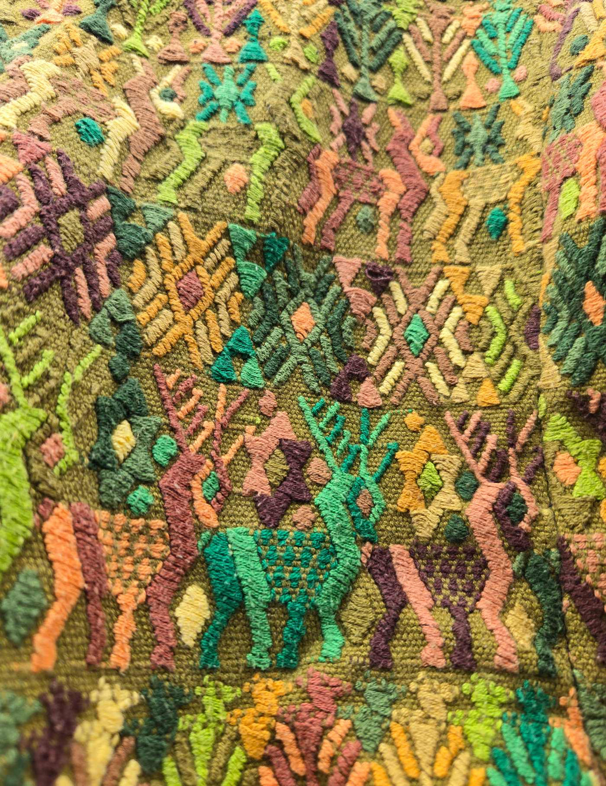 Earthy Green Cobán Huipil #10-344