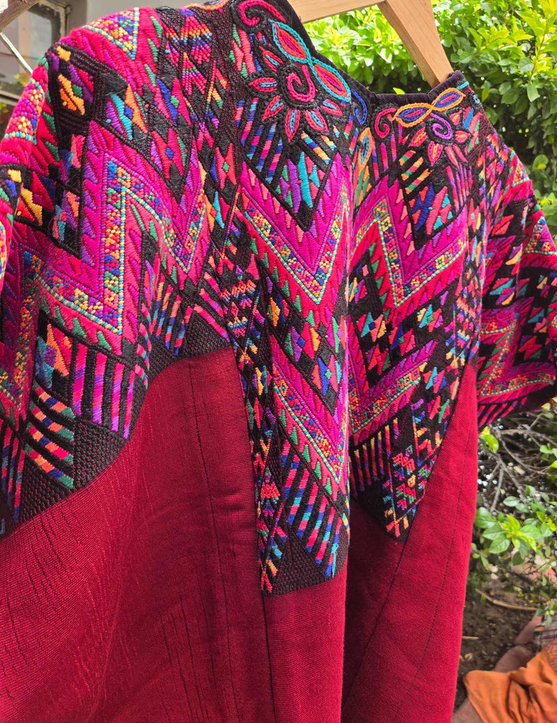 Pink and Red Chichicastenango Huipil #10-352