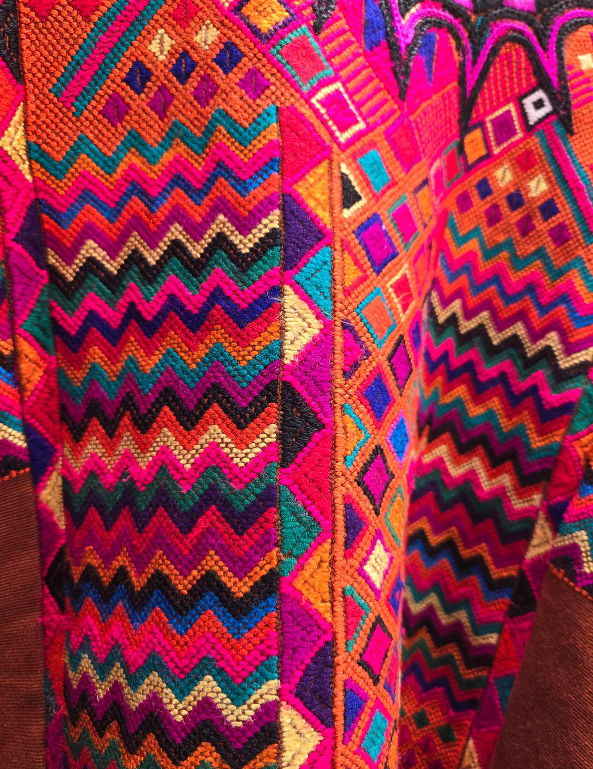 Brown and Orange Chichicastenango Huipil #10-354