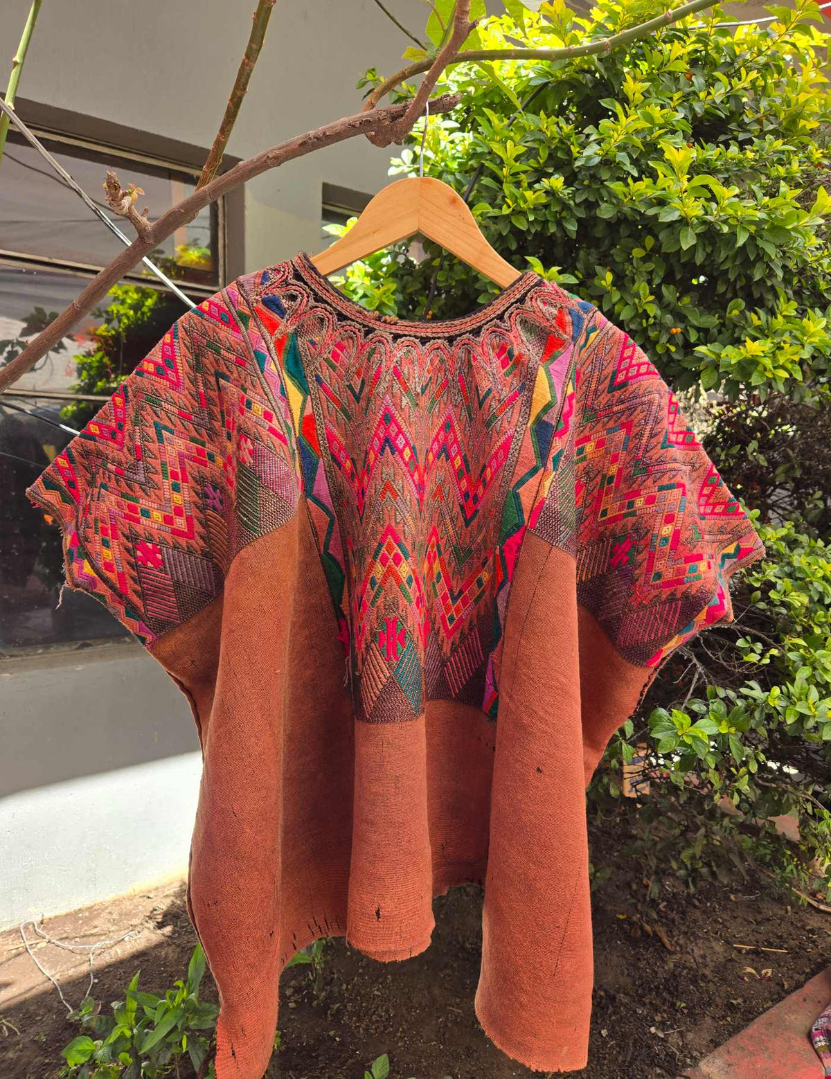 Brown with Geometrics Chichicastenango Huipil #10-357